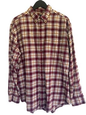 Croft & Barrow Men’s Plaid Flannel Shirt Size Large